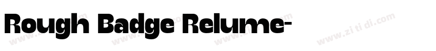 Rough Badge Relume字体转换